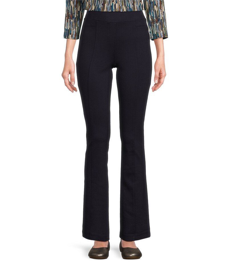 イントロ レディース ボトムス カジュアルパンツ プチ パンツ ブーツ ニット Intro Petite Size Bella Double Knit Boot Leg Pull-On Pants Navy Beats ネイビー