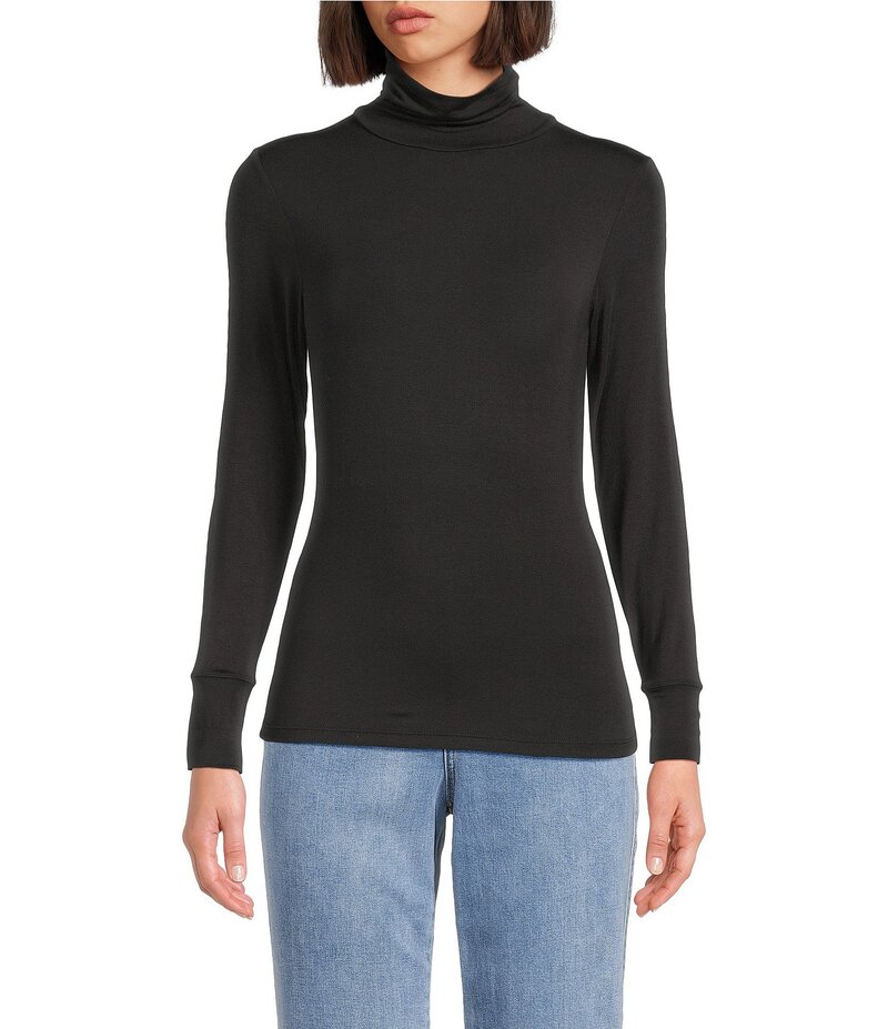 モダン ムーブメント レディース トップス シャツ タートルネック Modern Movement Warmwear Long Sleeve Turtleneck Top Black ブラック