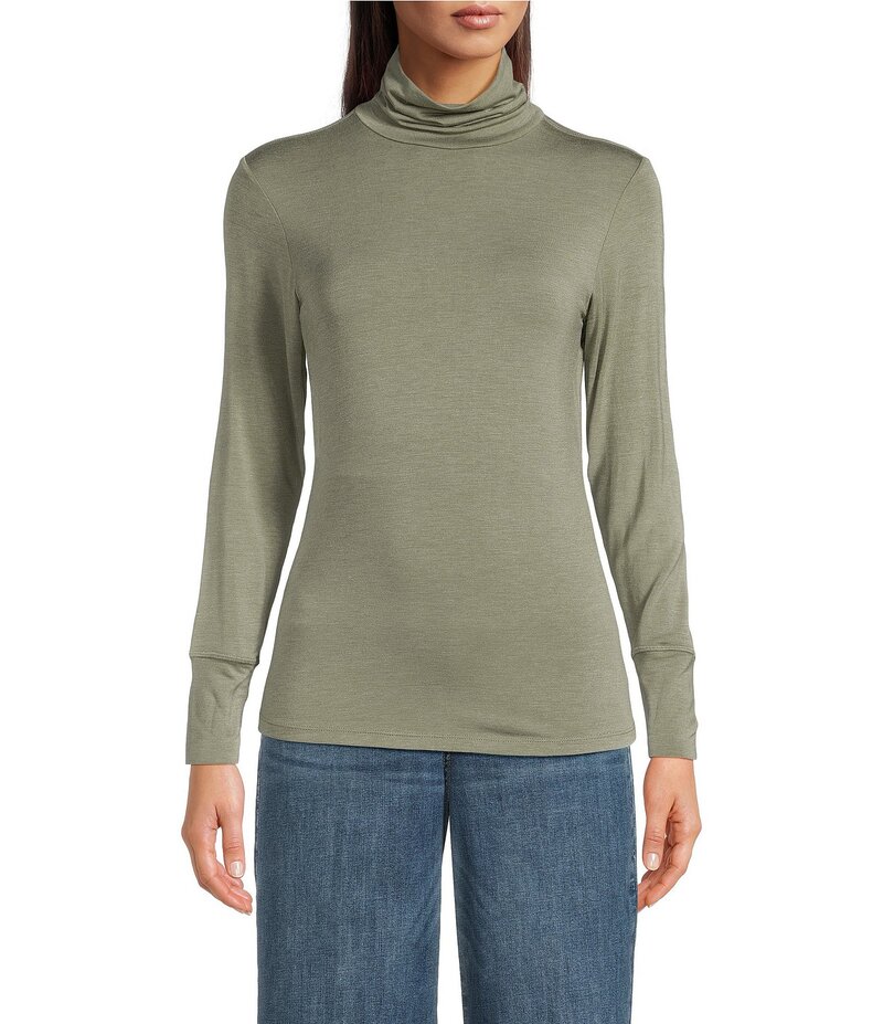 モダン ムーブメント レディース トップス シャツ タートルネック Modern Movement Warmwear Long Sleeve Turtleneck Top Tea Leaf