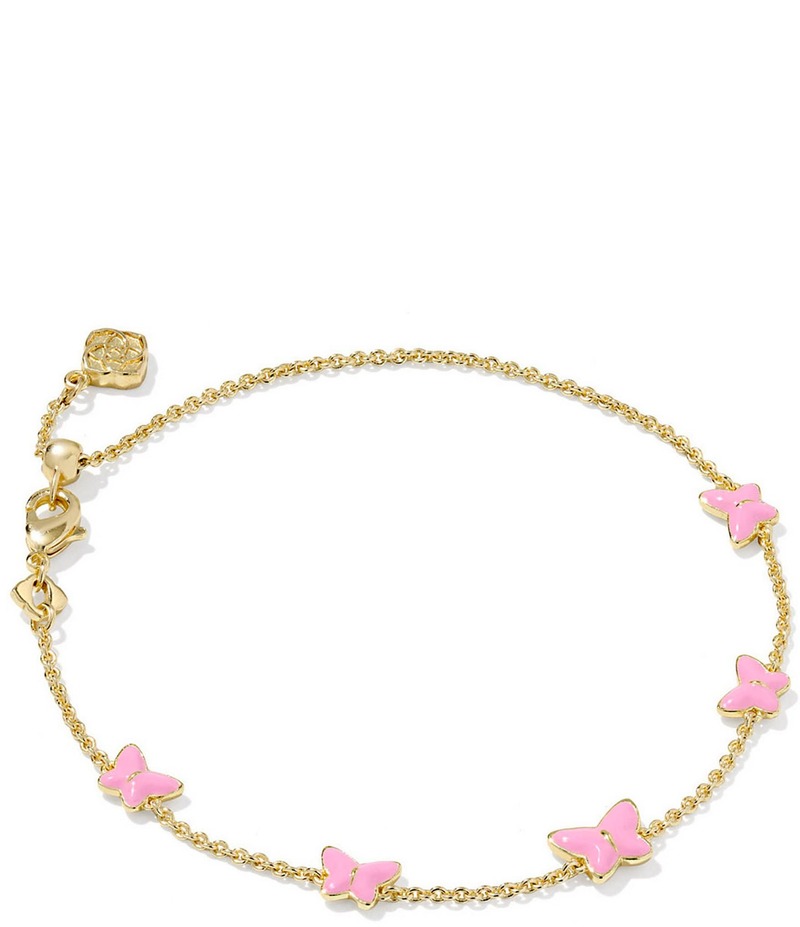 ケンドラスコット レディース アクセサリー ブレスレット・バングル・アンクレット Kendra Scott Lillia Butterfly Enamel Delicate Chain Line Bracelet Gold Pink Enamel ピンク｜ReVida 店 17,626円