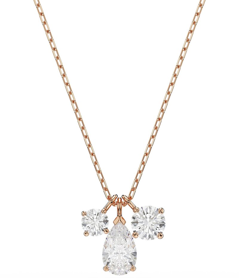 スワロフスキー レディース アクセサリー ネックレス・チョーカー レース Swarovski Mesmera Mixed Cut Short Pendant Necklace Rose Gold ゴールド