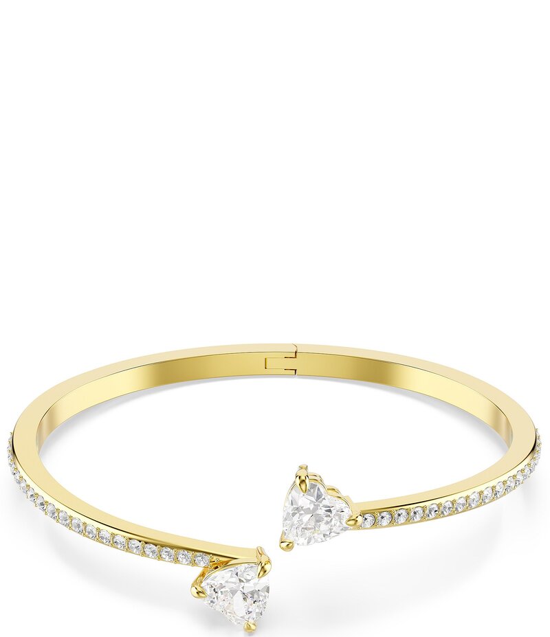 スワロフスキー レディース アクセサリー ブレスレット・バングル・アンクレット Swarovski Mesmera Crystal Heart Bangle Bracelet Gold ゴールド