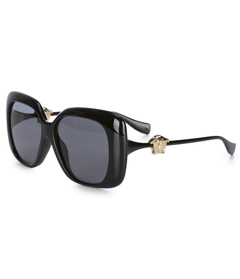 ヴェルサーチ レディース 付属品 サングラス・アイウェア Versace Women\u0027s VE4499U 52粍 Square Sunglasses Black/Dark Grey 黒いこと