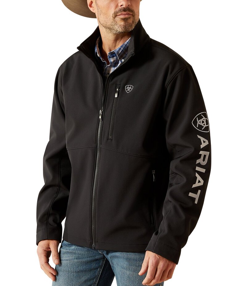 アリアト メンズ アウター ジャケット・ブルゾン トール ロゴ ジャケット Ariat Big & Tall Logo Softshell Jacket Black ブラック