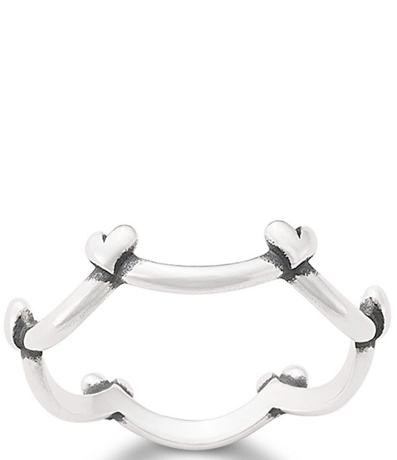 ジェームズ エイヴリー レディース アクセサリー 指輪 James Avery Delicate Heart Crown Stacker Ring Sterling Silver シルバー|ReVida 店