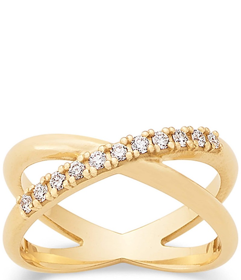 ジェームズ エイヴリー レディース アクセサリー 指輪 James Avery Diamond Pave Crossed Ring 14K Gold ゴールド｜ReVida 店 263,610円