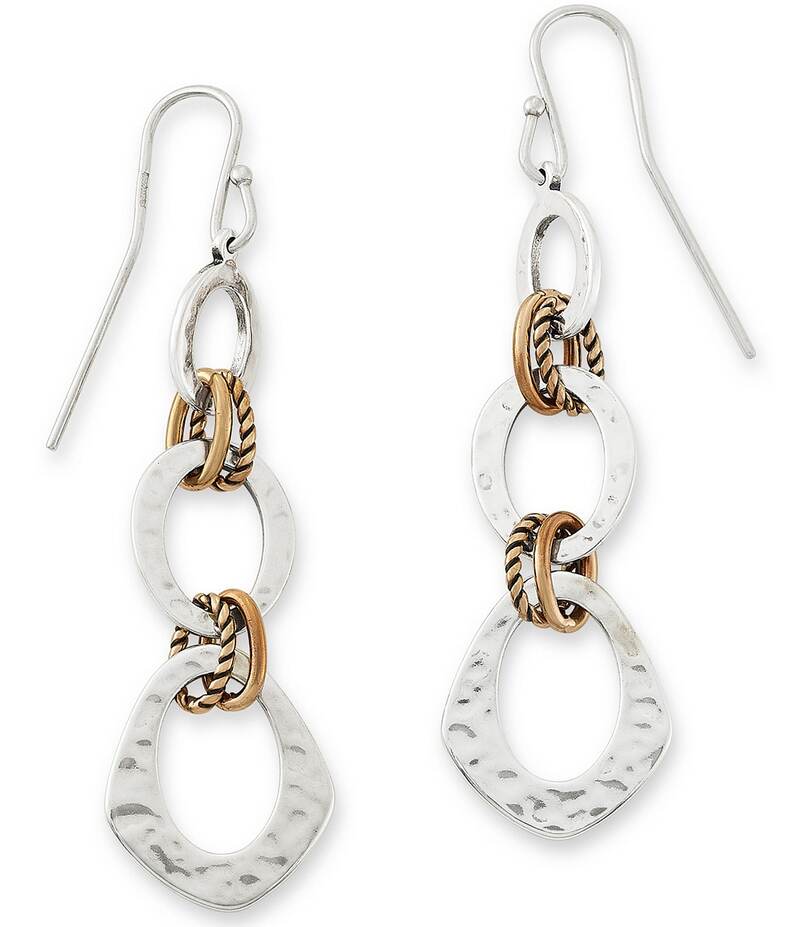 ジェームズ エイヴリー レディース アクセサリー ピアス・イヤリング James Avery Hammered Linked Drop Earrings Sterling Silver/Bronze シルバー