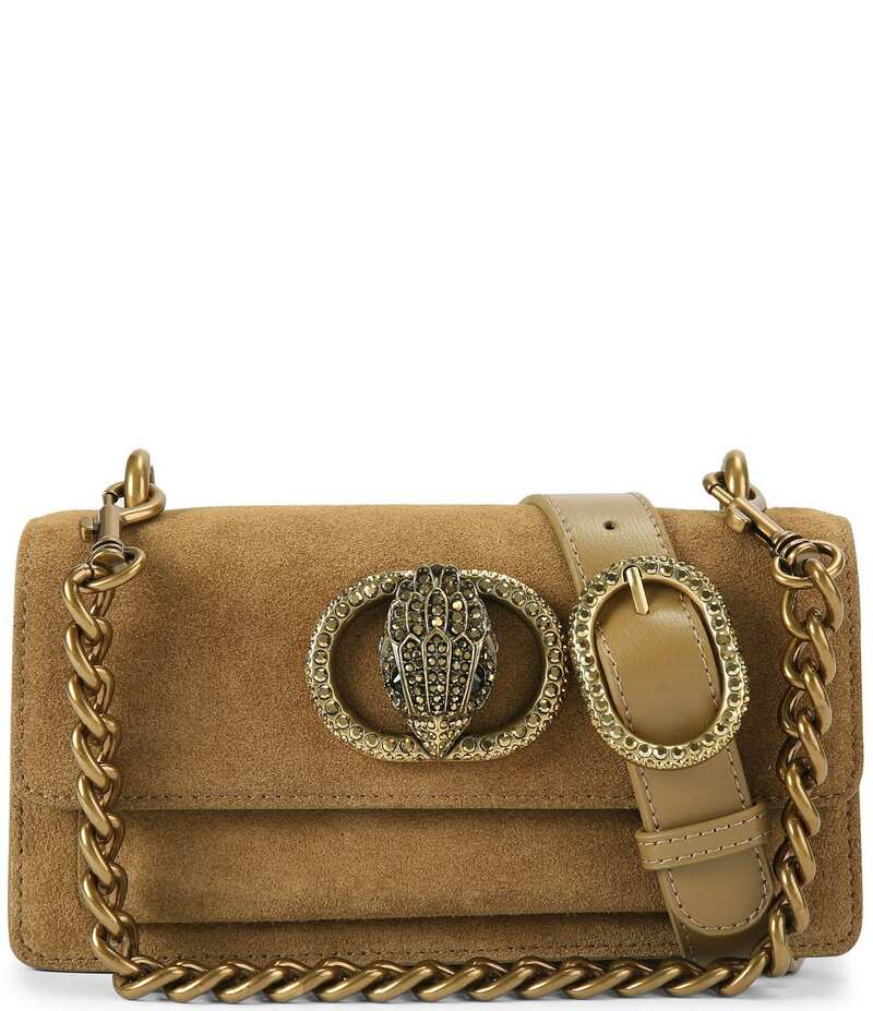 カートジェイガーロンドン レディース 御徒面子 ショルダーバッグ スエードクロス チェルシー Kurt Geiger London Small Chelsea East West Suede Crossbody Bag Tan タン