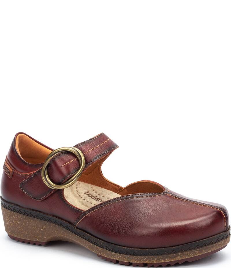ピコリーノス レディース シューズ パンプス なめし革 Pikolinos Granada Leather Mary Jane Pumps Arcilla