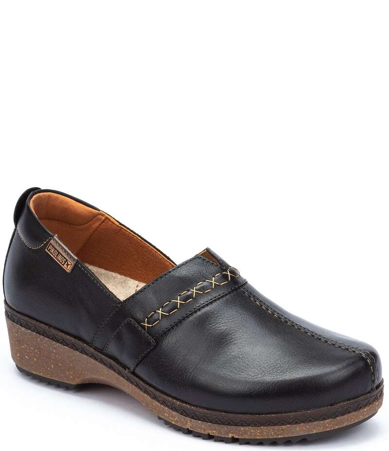 ピコリーノス レディース シューズ パンプス なめし革 Pikolinos Granada Leather Pumps Black 黒いこと