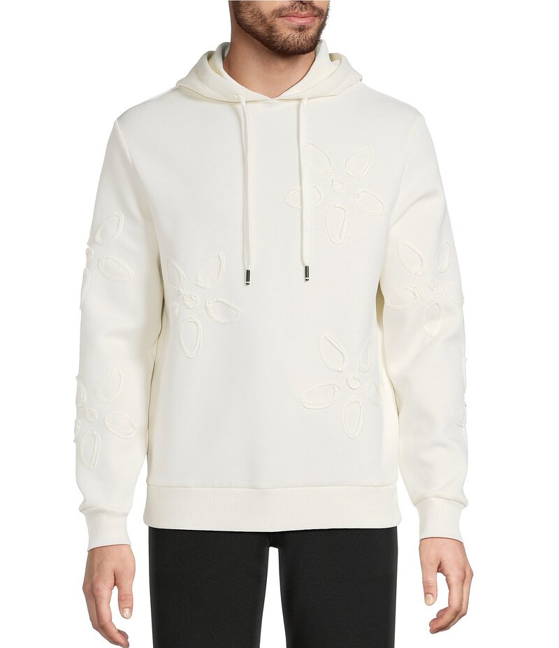 ムラノ メンズ アウター パーカー・スウェット スリムフィット パーカー Murano In the Ferns Collection Slim Fit Applique Long Sleeve Hoodie Ecru エクリュ