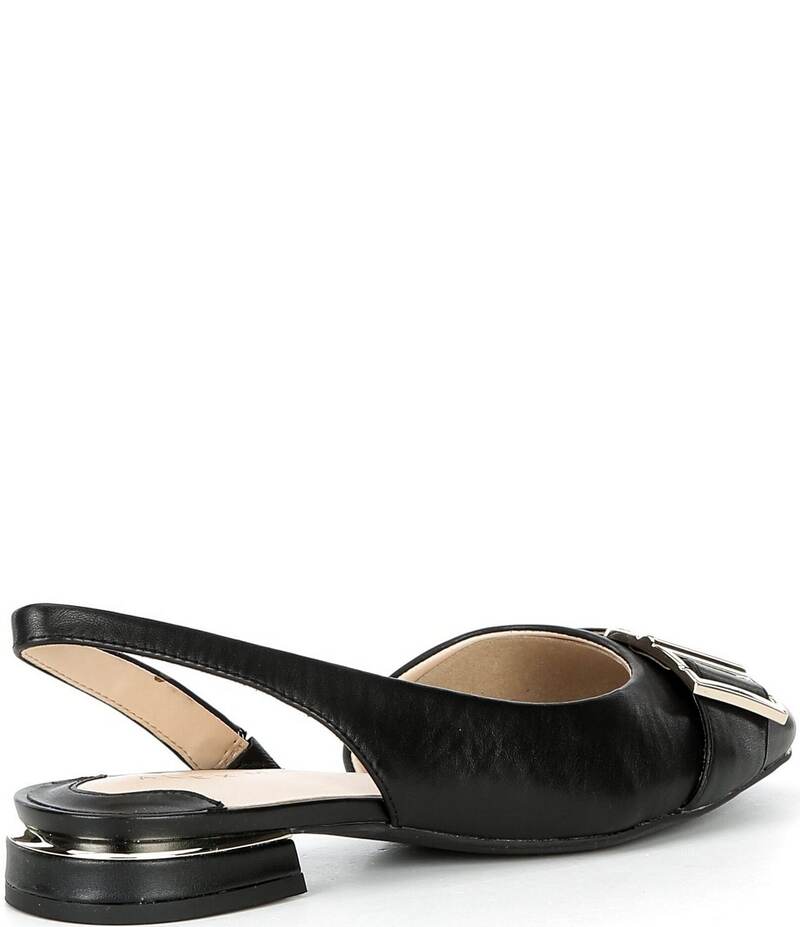 アレックスマリー レディース シューズ パンプス レザー Alex Marie Mel Leather Buckle Hardware Slingback Flats Black ブラック
