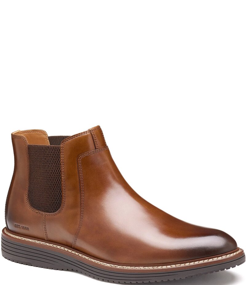 ジョンストンアンドマーフィー メンズ シューズ ブーツ・レインブーツ チェルシーブーツ チェルシー ブーツ レザー Johnston & Murphy Men's Upton Leather Chelsea Boots Tan タン