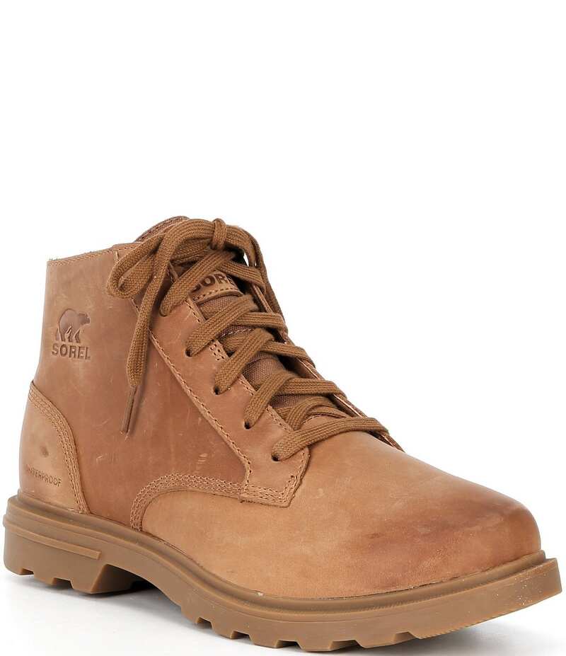 ソレル メンズ シューズ ブーツ・レインブーツ レザー Sorel Men's Cyprus Waterproof Leather Boots Velvet Tan タン|ReVida 店