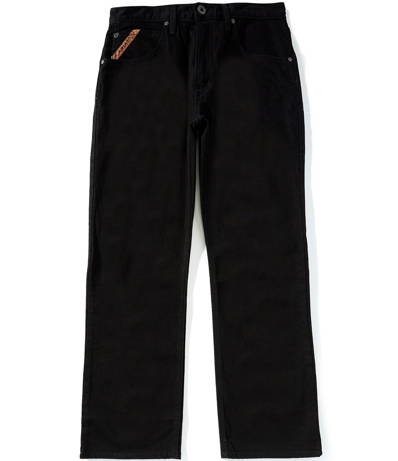 アリアト メンズ ボトムス デニムパンツ リラックスフィット ブーツカット ブーツ ジーンズ Ariat Hansen Relaxed Fit Bootcut Jeans Black ブラック