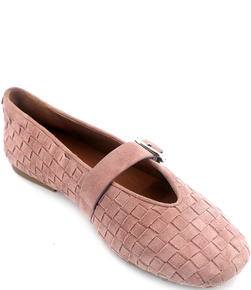 ジェントルソウルズ レディース シューズ パンプス スエードクロス Gentle Souls Winifred Woven Suede Mary Jane Ballet Flats Rose
