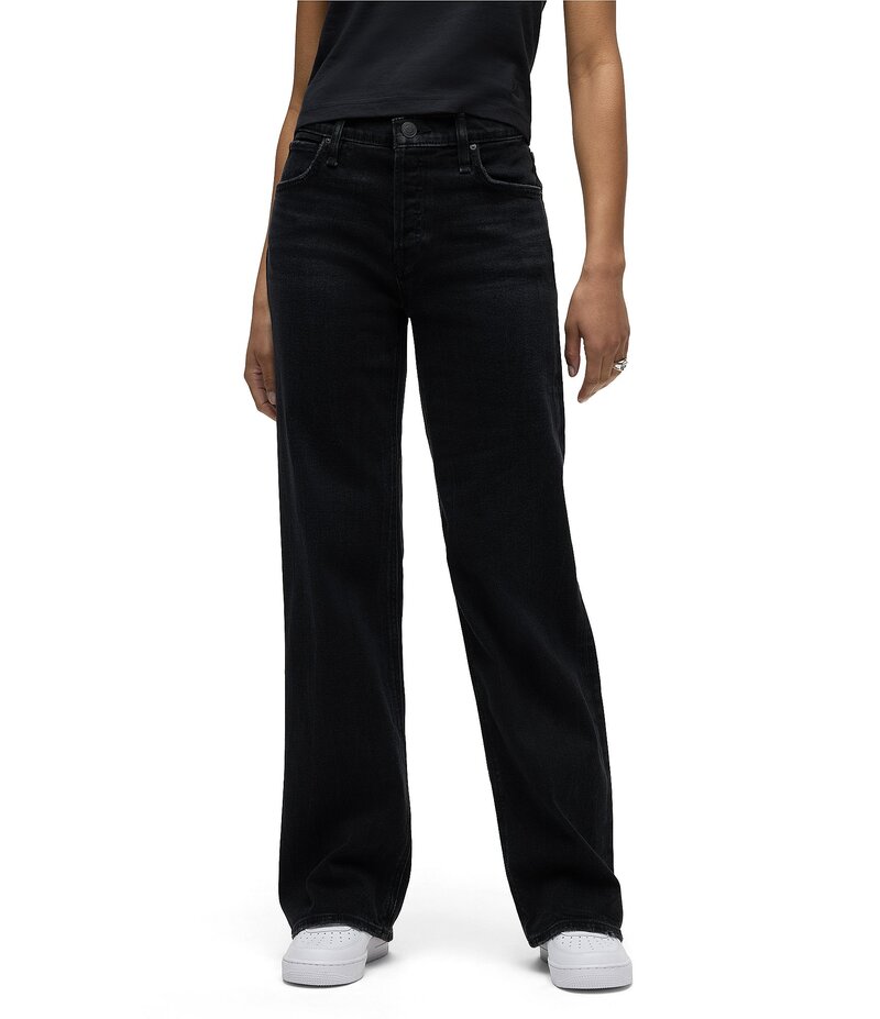 ハドソンジーンズ レディース ボトムス デニムパンツ ワイドレッグ Hudson Jeans Roise High Rise Wide Leg Jeans Fabulous Black ブラック