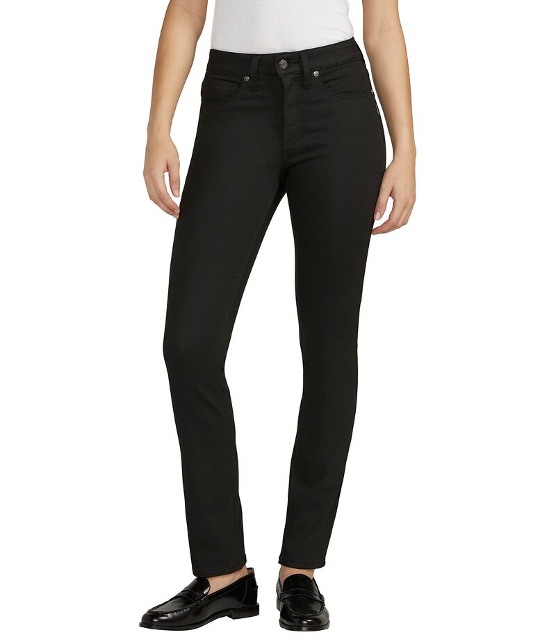 シルバー ジーンズ レディース ボトムス デニムパンツ Silver Jeans Co. Most Wanted Mid Rise Straight Jeans Black ブラック