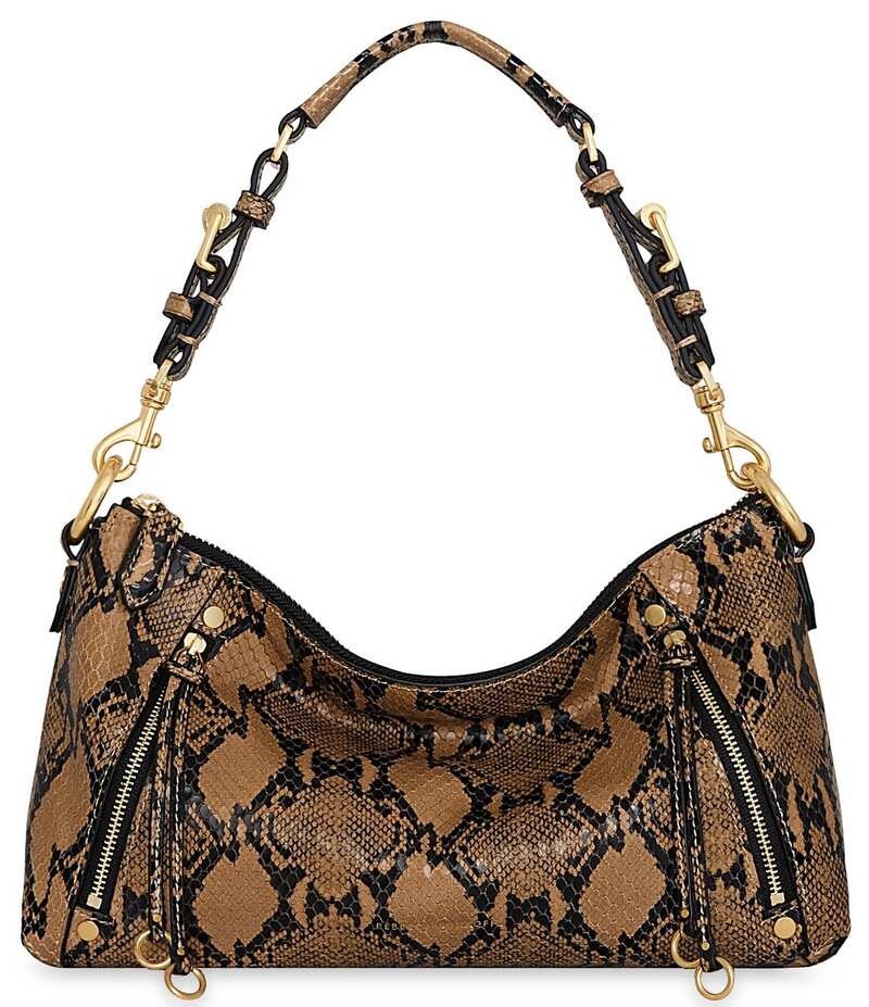 レベッカミンコフ レディース 御徒面子 ショルダーバッグ REBECCA MINKOFF Rivington Snake Small Shoulder Bag Oro Snake