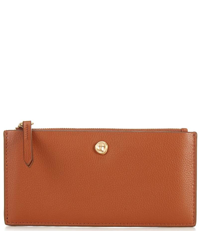 アントニオ メラーニ レディース アクセサリー 財布 Antonio Melani E W Flat Zip Wallet Cognac
