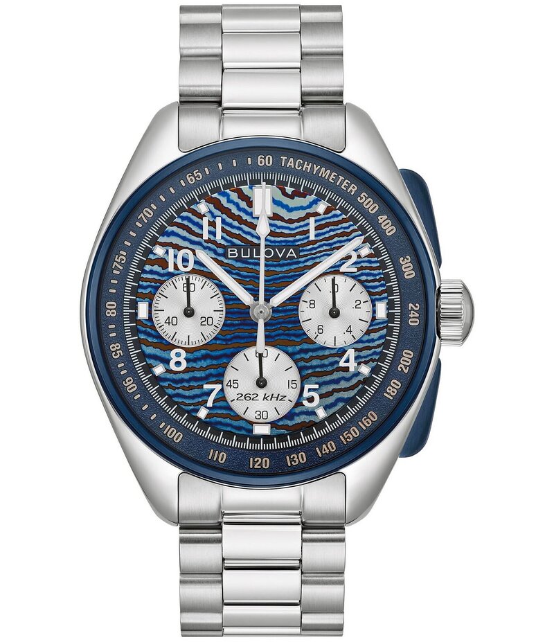 ブロバ レディース アクセサリー 腕時計 Tシャツ Bulova Men's Lunar Pilot Timascus Chronograph Stainless Steel Bracelet Watch Silver シルバー｜ReVida 店