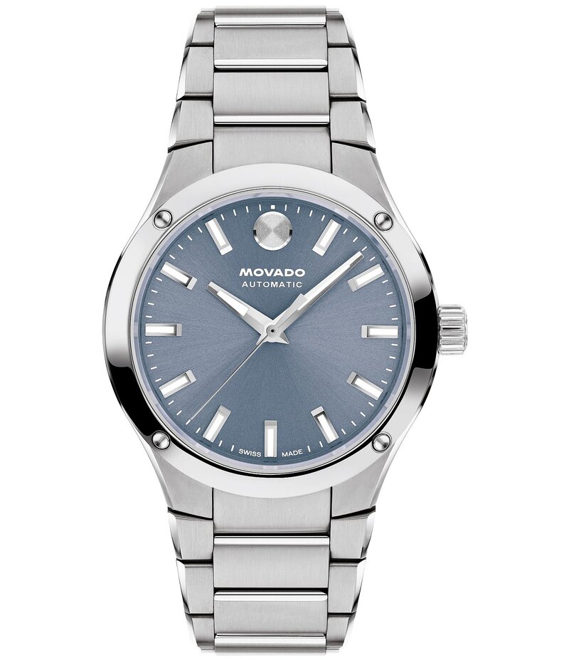 モバド レディース アクセサリー 腕時計 Tシャツ Movado Women Museum Imperiale Automatic Stainless Steel Bracelet Watch Silver シルバー