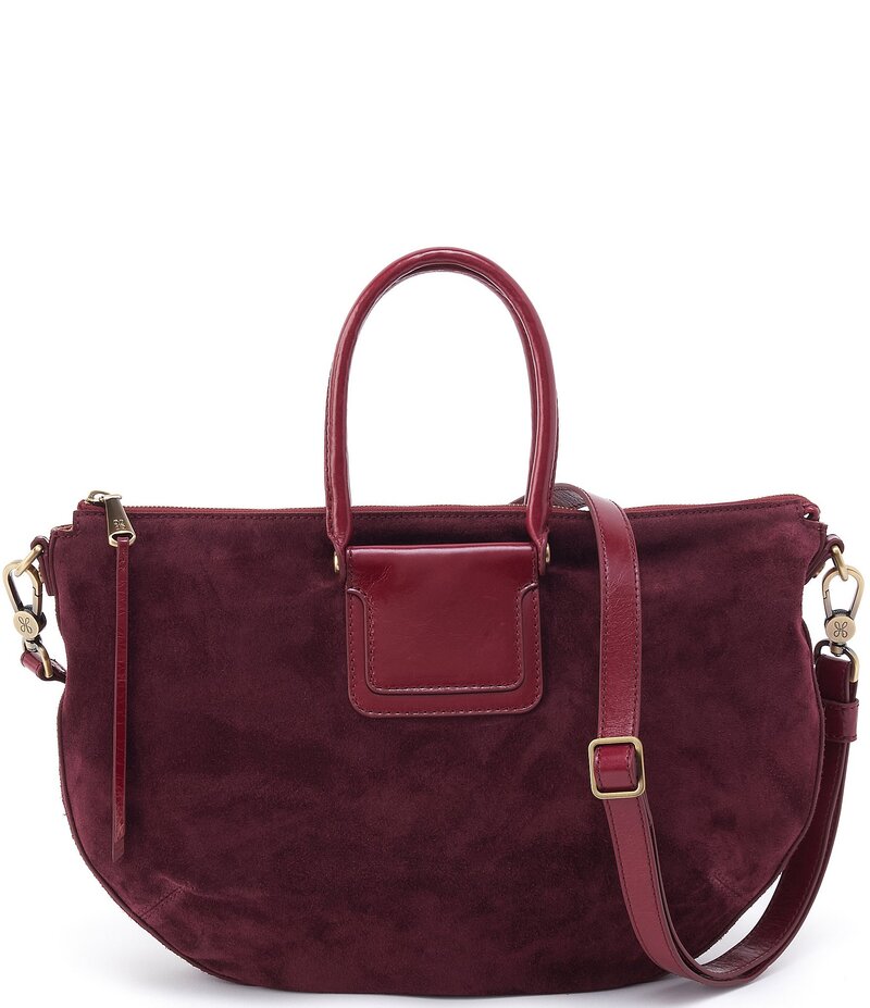 ホボ レディース バッグ ハンドバッグ スエード HOBO Sheila Large Suede Slouchy Satchel Bag Praire Garnet