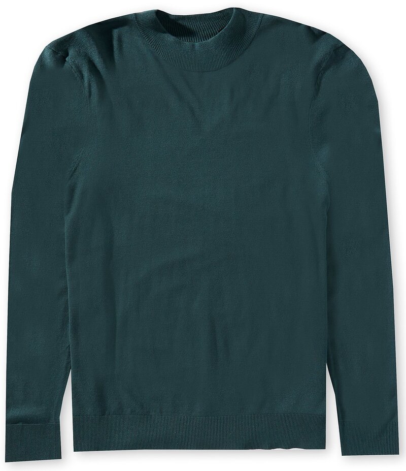 ペリーエリス メンズ アウター ニット・セーター モックネック セーター Perry Ellis Solid Mock Neck Sweater Magical Forest フォレスト|ReVida 店