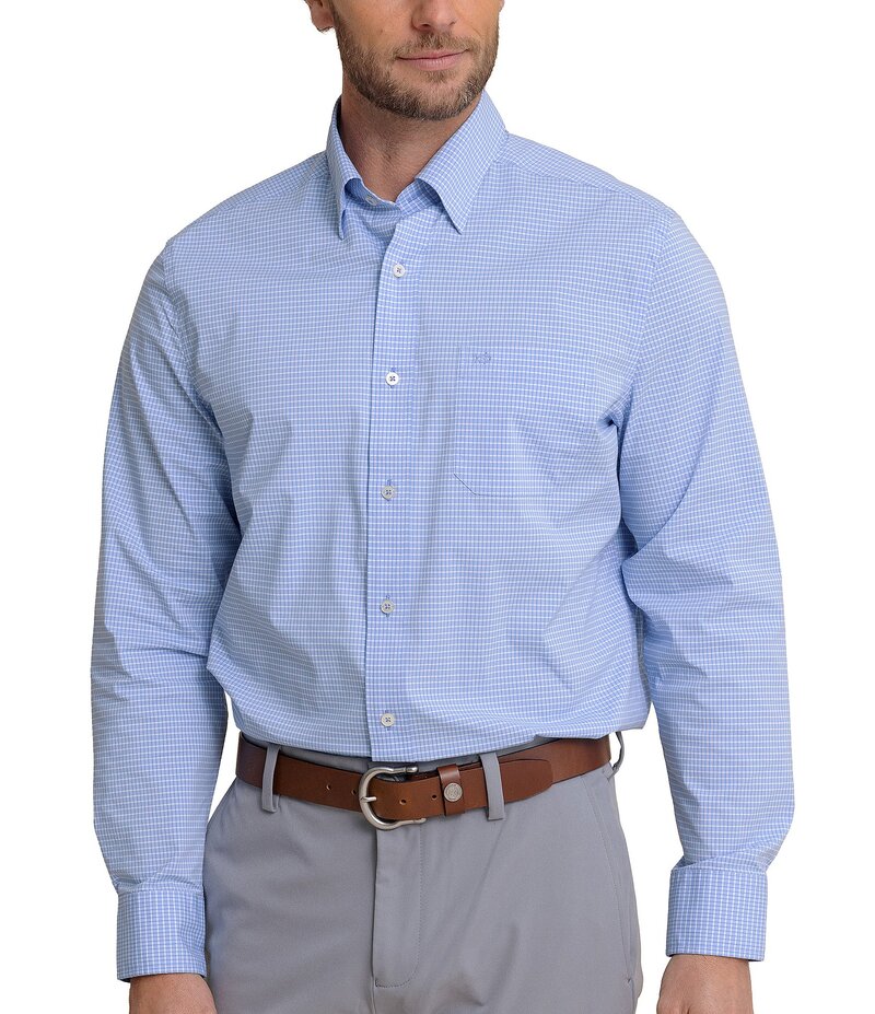 サウザーンタイド メンズ トップス シャツ Southern Tide Performance Stretch Crofton Plaid Long Sleeve Woven Shirt Ocean Channel チェック｜ReVida 店 24,336円