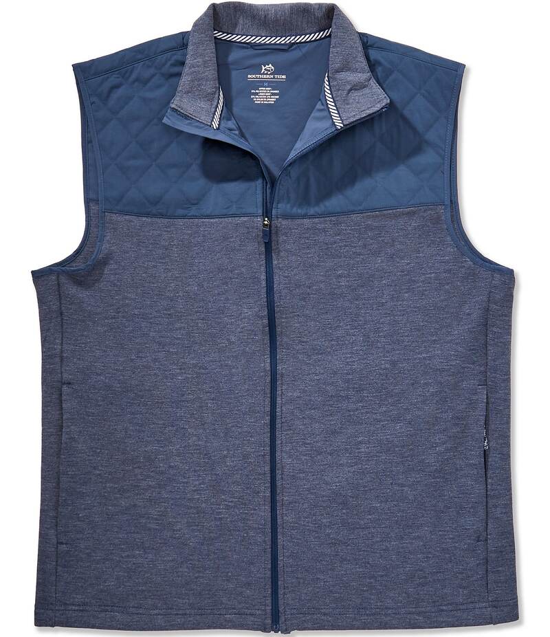 サウザーンタイド メンズ アウター ベスト キルティング Southern Tide Waterfront Quilted Vest Dress Blue ブルー