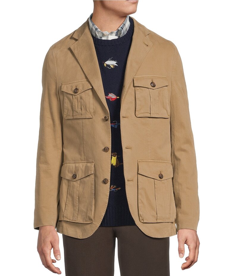 ダニエル クレミュ メンズ アウター ジャケット・ブルゾン ジャケット Cremieux Blue Label The South Fork Collection Military Jacket Khaki カーキ