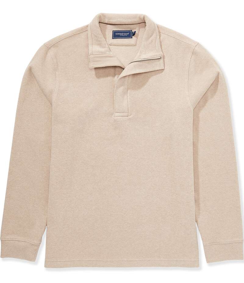 ヴァインヤードヴァインズ メンズ アウター ニット・セーター Vineyard Vines Calmwater Quarter-Zip Pullover Khaki カーキ