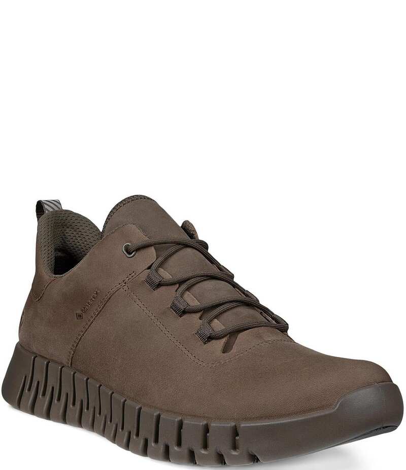 エコー メンズ シューズ ドレスシューズ スニーカー レザー ECCO Men's Gruuv GTX U-Bell Leather Sneakers Dark Clay