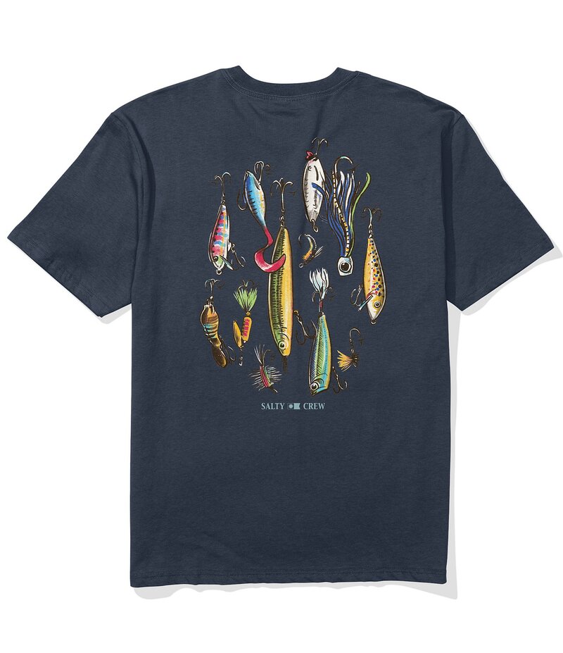 ソルティークルー メンズ トップス シャツ Tシャツ Salty Crew Lure Gear Short Sleeve T-Shirt Navy ネイビー