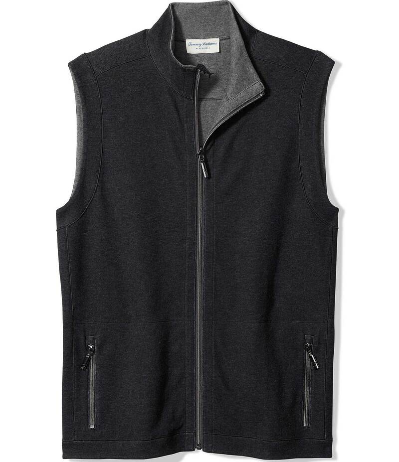 トッミーバハマ メンズ アウター ベスト Tommy Bahama Flipview Reversible Vest Black Heather ブラック
