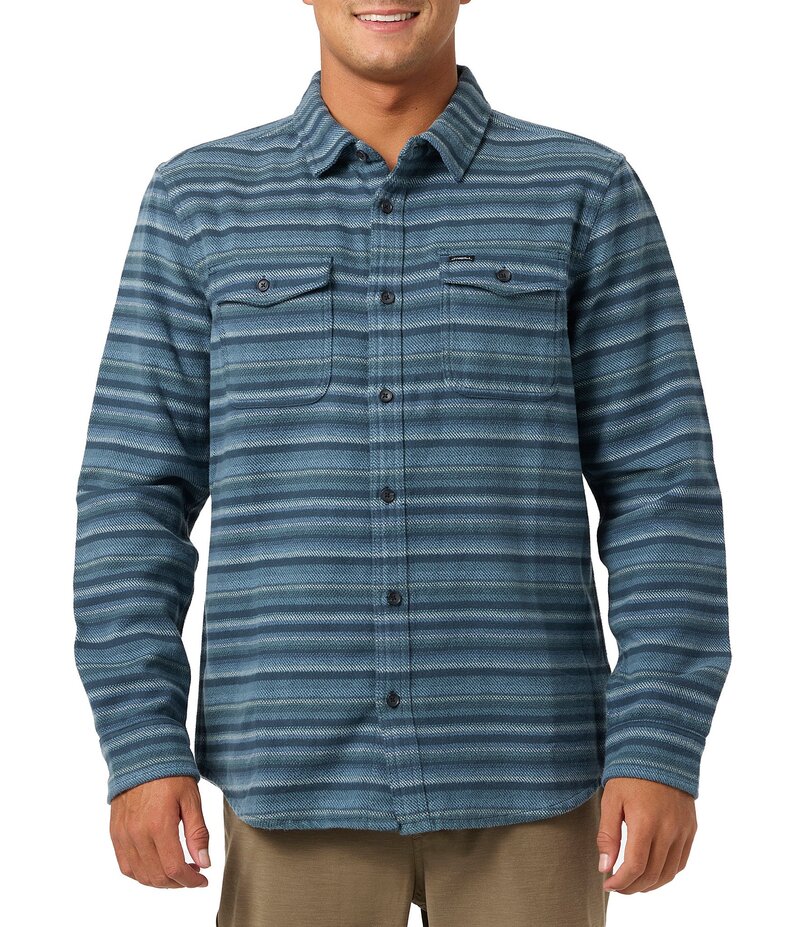オニール メンズ トップス プルオーバー O\u0027Neill Richmond Long Sleeve Striped Brushed Flannel Shirt Citadel 縞模様