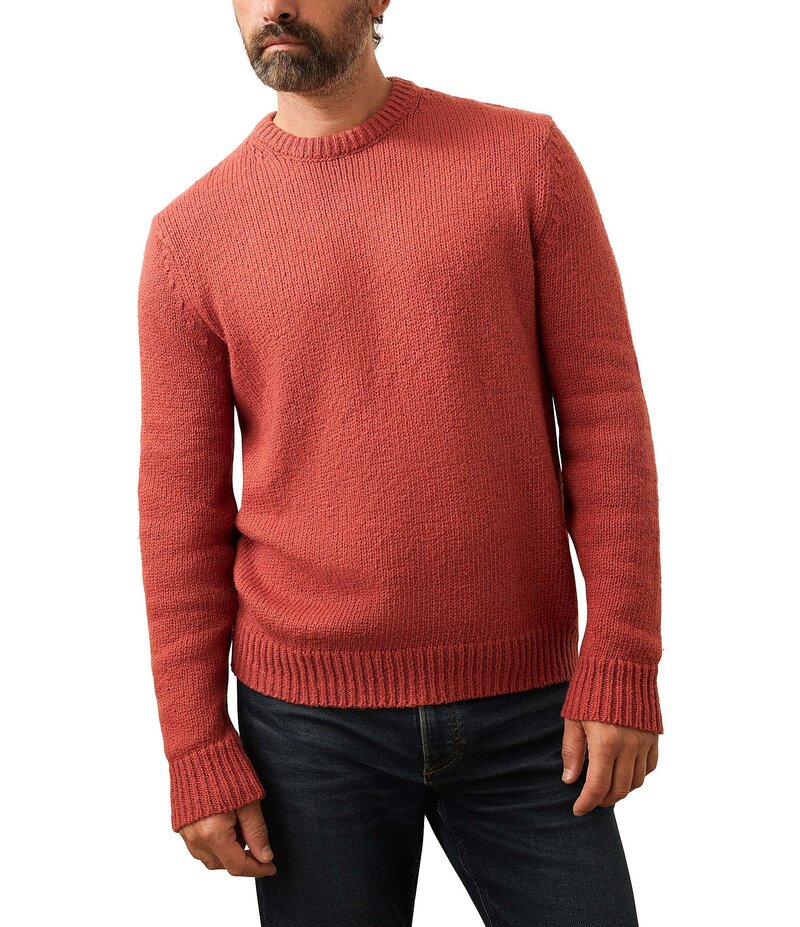 ファレティ メンズ アウター ニット・セーター セーター Faherty Heirloom Crew Sweater Eclipse Red レッド