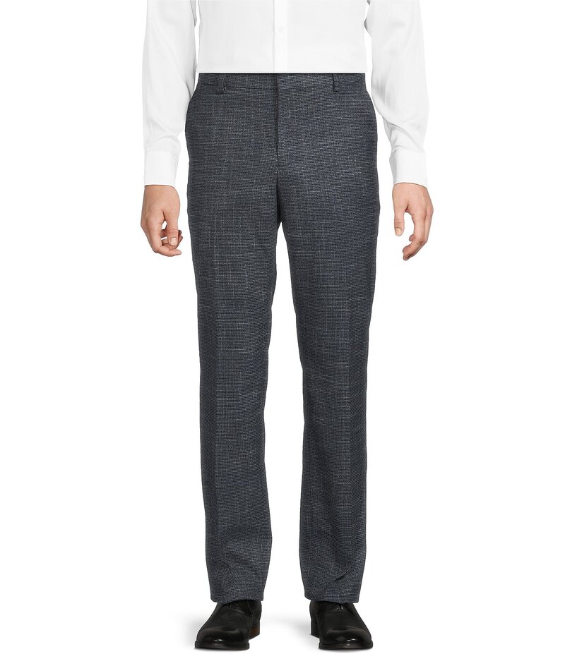 ムラノ メンズ ボトムス カジュアルパンツ スリムフィット パンツ トール Murano Big & Tall Alex Slim Fit Flat Front Plaid Suit Separates Dress Pants Navy ネイビー