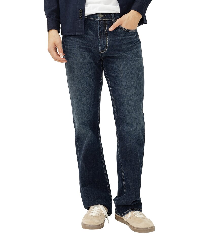 シルバー ジーンズ メンズ ボトムス デニムパンツ ブーツカット ブーツ Silver Jeans Co. Craig Classic Fit Straight Bootcut Leg Jeans Mayfair