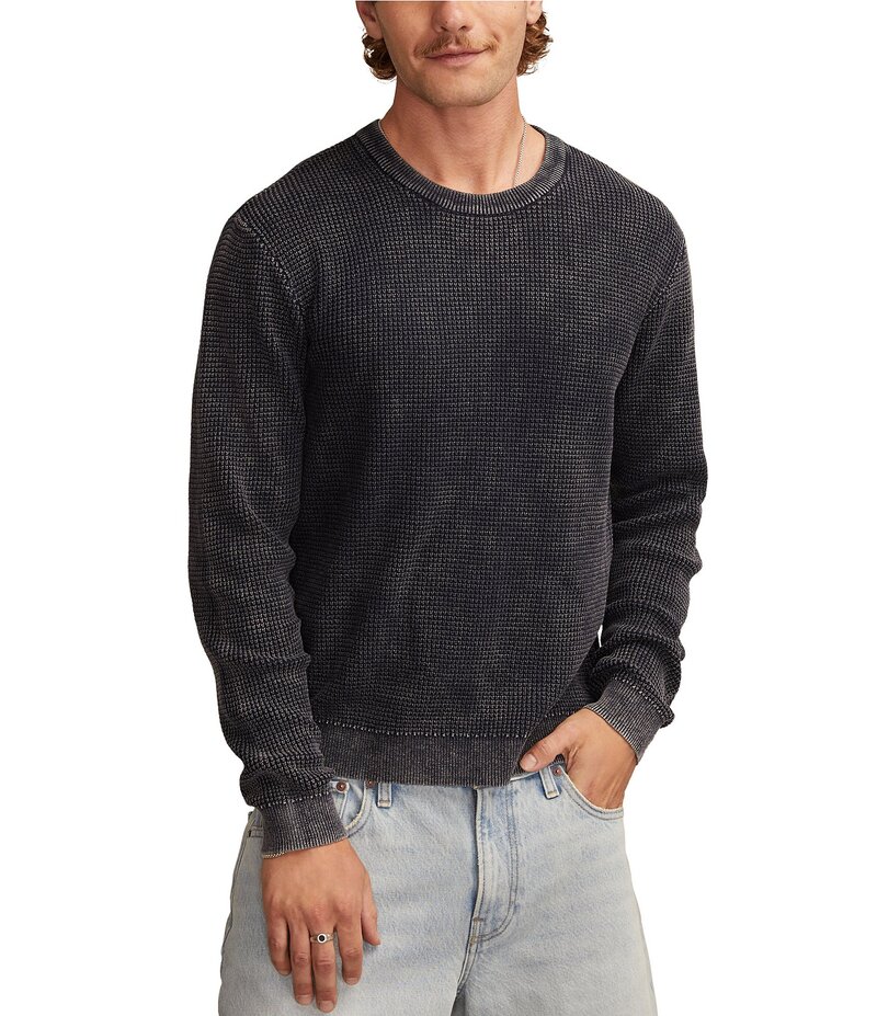 ラッキーブランド メンズ アウター ニット・セーター セーター ニット Lucky Brand Waffle Knit Long Sleeve Sweater Naval Academy