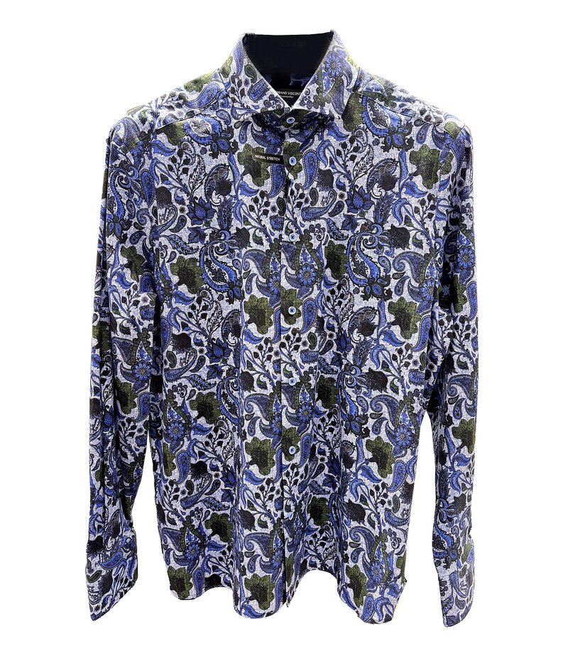 ビスコッティ メンズ トップス シャツ プリント Visconti Paisley Print Woven Long Sleeve Shirt Multi マルチカラー｜ReVida 店