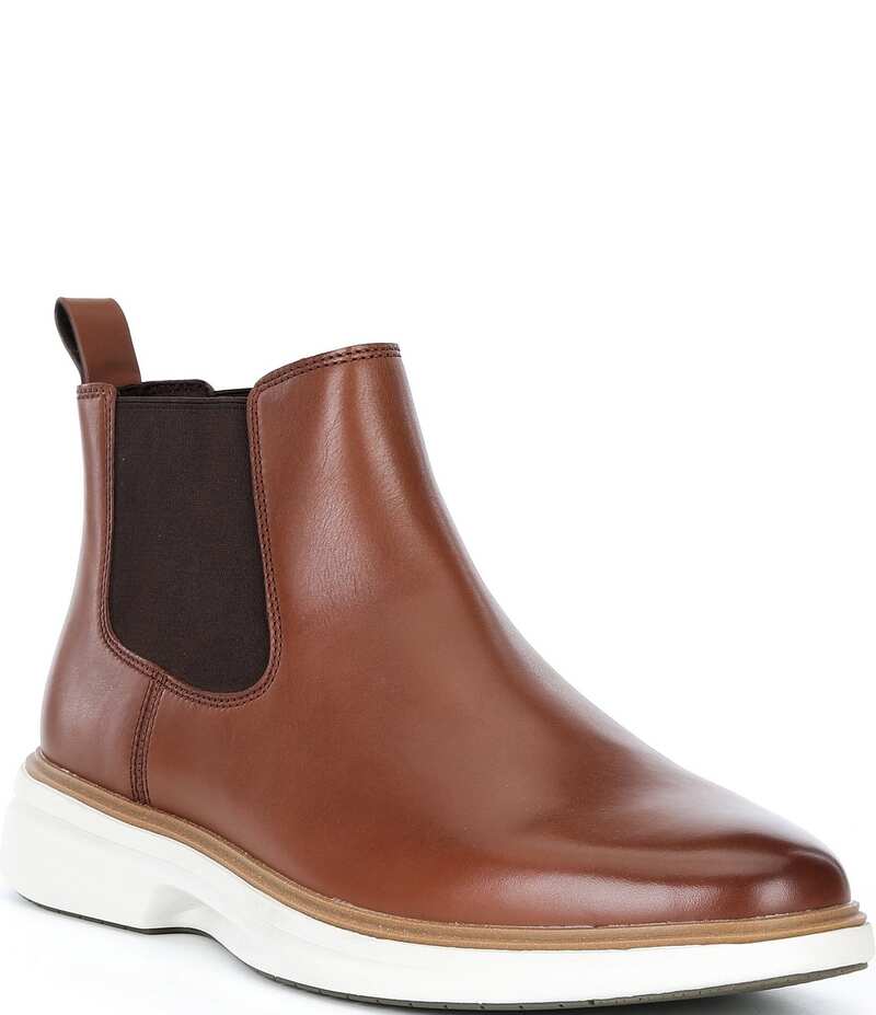 コールハーン メンズ シューズ ブーツ・レインブーツ チェルシーブーツ チェルシー ブーツ レザー Cole Haan Men's OriginalGrand CitySpectre Leather Chelsea Boots CH Woodbury/Dark Natural/Ivory アイボリー