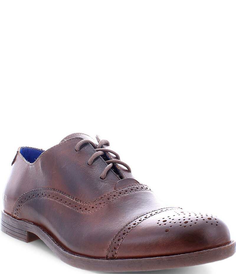 ベッドステュ メンズ シューズ ドレスシューズ オックスフォード ブローグ レザー Bed Stu Men's Donatello Leather Brogue Oxfords Teak