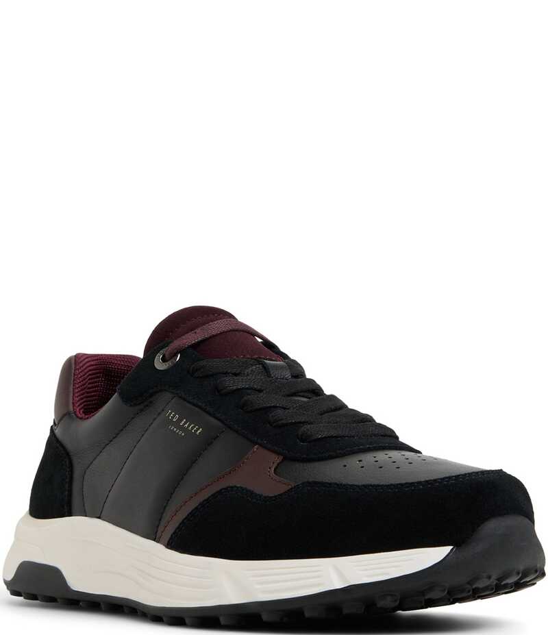 テッドベーカー メンズ シューズ ドレスシューズ スニーカー レザー Ted Baker London Men's Keston Leather Sneakers Open Black ブラック