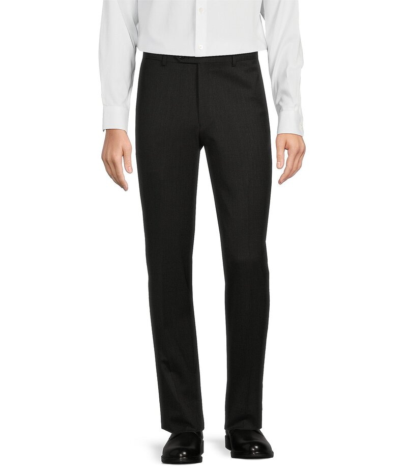 ハート シャフナー マルクス メンズ ボトムス カジュアルパンツ パンツ Hart Schaffner Marx New York Modern Fit Charcoal Pre-Tailored Flat Front Super Stretch Solid Dress Pants Charcoal Grey チャコール
