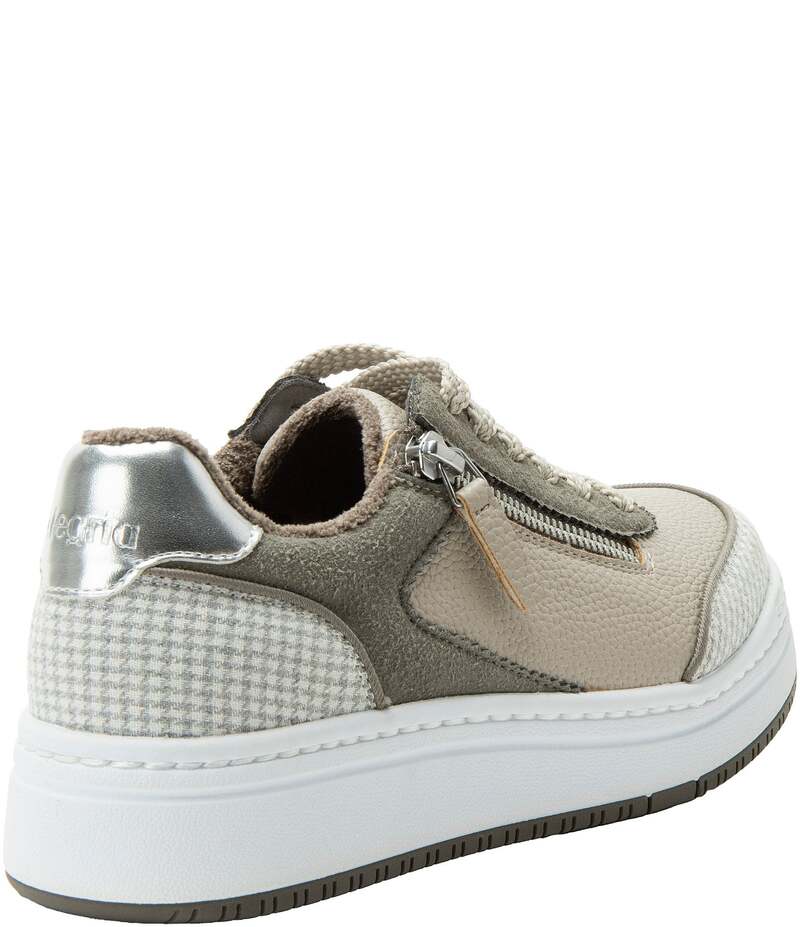 アレグリア レディース シューズ スニーカー プラットフォーム プリント Alegria Averie Houndstooth Print Accent Zip Platform Sneakers Grey グレー｜ReVida 店