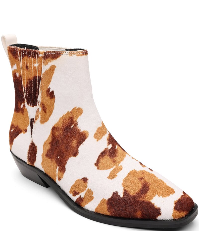 サンクチュアリー レディース シューズ ブーツ・レインブーツ プリント ブーツ Sanctuary Demi Cow Print Hair Calf Booties Milk Multi マルチカラー