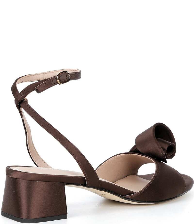 コールハーン レディース シューズ ヒール サンダル サテン Cole Haan Florette Satin Ornamented Block Heel Dress Sandals Dark Chocolate チョコレート