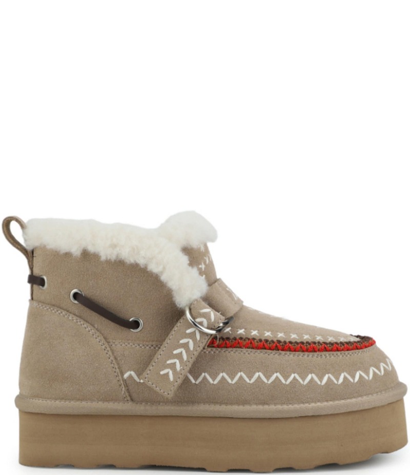 ヴィンテージハバナ レディース シューズ ブーツ・レインブーツ プラットフォーム スエード ブーツ Vintage Havana Grand Suede Platform Booties Taupe トープ｜ReVida 店