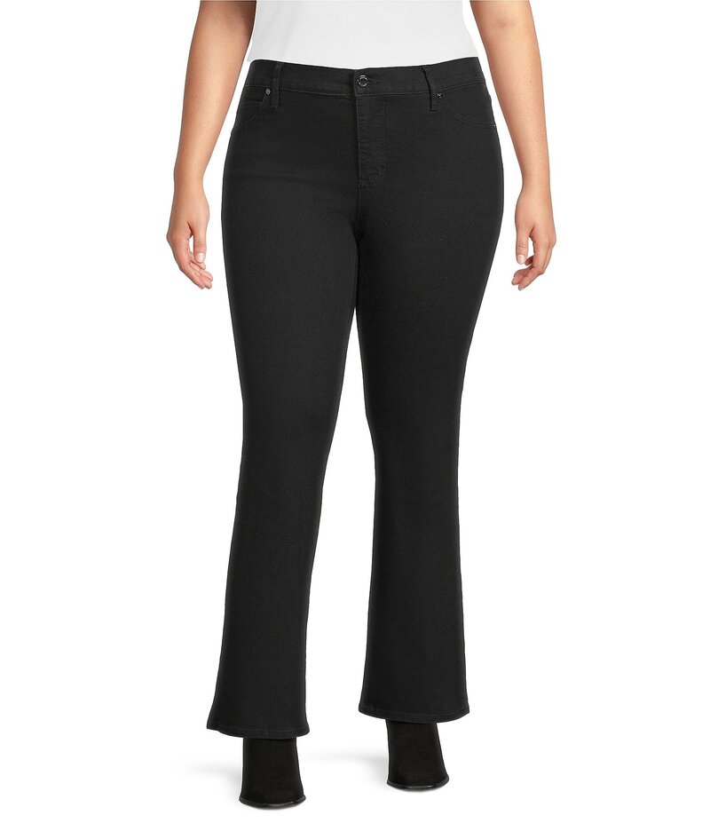コード ブルー レディース ボトムス デニムパンツ ブーツカット プラスサイズ チェルシー ブーツ ジーンズ Code Bleu Plus Size Chelsea High Rise Bootcut Jeans Black ブラック
